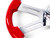 18'' RED WOOD STEERING WHEEL WITH 4 CHROME SPOKES - view 3