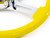 18'' YELLOW WOOD STEERING WHEEL WITH 4 CHROME SPOKES
