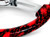 18'' SKULL DESIGN RED WOOD STEERING WHEEL WITH 4 CHROME SPOKES - view 4