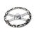 18'' SKULL DESIGN WHITE WOOD STEERING WHEEL WITH 4 CHROME SPOKES - view 2