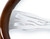 18'' WOOD STEERING WHEEL WITH CHROME FLAME DESIGN SPOKES