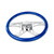 18'' BLUE WOOD STEERING WHEEL WITH CHROME VIBRANT DESIGN SPOKES