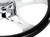 18'' BLACK WOOD STEERING WHEEL WITH CHROME VIBRANT DESIGN SPOKES