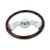 18'' MAHOGANY WOOD STEERING WHEEL WITH CHROME WING DESIGN SPOKES - view 2