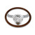 18'' WOOD STEERING WHEEL WITH CHROME BUFFALO DESIGN - view 2