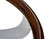 18'' WOOD STEERING WHEEL WITH CHROME BUFFALO DESIGN