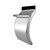 38" CURVED DROP QUARTER FENDERS W/ TRIANGLE MOUNTS STAINLESS STEEL