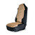 SEAT COVER W/ MESH FABRIC CENTER & LEATHERETTE TRIM - TAN