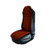 SEAT COVER W/ SUEDE FABRIC CENTER & LEATHERETTE TRIM - BROWN
