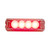 4" RECTANGULAR CLEARANCE MARKER LIGHT W/ REFLECTORS & 4 LEDS - RED LED/CLEAR LENS