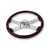18" RED LIGHTNING DESIGN WOOD STEERING WHEEL