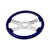 18" BLUE LIGHTNING DESIGN WOOD STEERING WHEEL