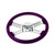 18'' PURPLE WOOD STEERING WHEEL WITH 4 CHROME SPOKES - view 2