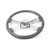 18" GRAY WOOD STEERING WHEEL WITH 4 CHROME SPOKES