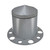 Pointed Rear Chrome Steel Axle Cover W/ 33mm Push On Lug Nut Covers