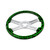 18" GREEN LIGHTNING DESIGN WOOD STEERING WHEEL - NO HUB