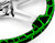 18" GREEN LIGHTNING DESIGN WOOD STEERING WHEEL - NO HUB