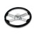 16'' BLACK WOOD STEERING WHEEL WITH 4 CHROME SPOKES - view 2