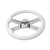 16'' WHITE WOOD STEERING WHEEL WITH 4 CHROME SPOKES
