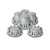 Flat Front & Rear Axle Cover Kit W/ 33mm Cylinder Threaded Lug Nut Covers