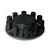 FLAT FRONT AXLE COVER W/10-33mm SCREW ON LUG NUTS - MATTE BLACK