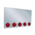 20" REAR CENTER PANEL W/ 5 - 4" LIGHT HOLES - BOXED EDGE - RED