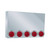20" REAR CENTER PANEL W/ 5 - 4" LIGHT HOLES - MITERED EDGE - RED
