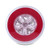 4″ ROUND GLO LIGHT W/ RED HALO & CLEAR LENS IN MIDDLE - RED