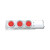 SS Rear Light Bar-2 Piece W/6-4" Clear Red Economy Lights-2.5" Bolt Spacing