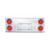 SS Rear Light  Panel  W/4-4"Clear Red Economy  Round Light