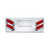 SS Rear Panel W/4 Red Economy Oval Light