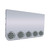 20" Rear Center Panel, Rounded Bttm W/5-4"Clear Red Round Lights & 15-3/4"Clear Red Ligths