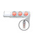 Spring Loaded Hanger W/6-4" Red Round Lights & 6-3/4"Red Lights On Side