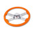 18'' ORANGE WOOD STEERING WHEEL WITH 4 CHROME SPOKES