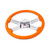 18'' ORANGE WOOD STEERING WHEEL WITH 4 CHROME SPOKES