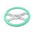 18'' TURQUOISE  WOOD STEERING WHEEL WITH 4 CHROME SPOKES
