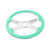 18'' TURQUOISE  WOOD STEERING WHEEL WITH 4 CHROME SPOKES
