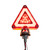 DOUBLE FACE TRIANGLE GLO LIGHTS, AMBER/RED, 2PK