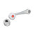 WINDOW CRANK W/ SQUARE SLOT RED CRYSTAL FITS PB/KW