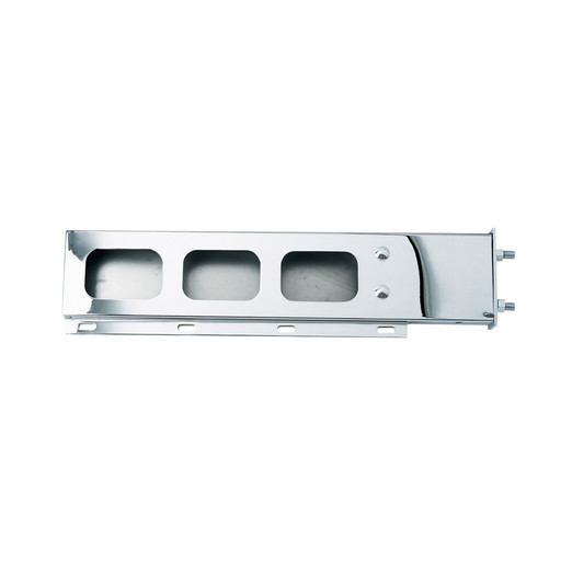 SPRING LOADED MUDFLAP HANGERS W/ 6 - RECTANGULAR LIGHT HOLES - 2.5" BOLT PATTERN
