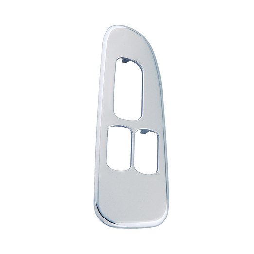 CHROME CONTROL PANEL W/ 3 OPENINGS FOR PETERBILT 2006+ - DRIVER