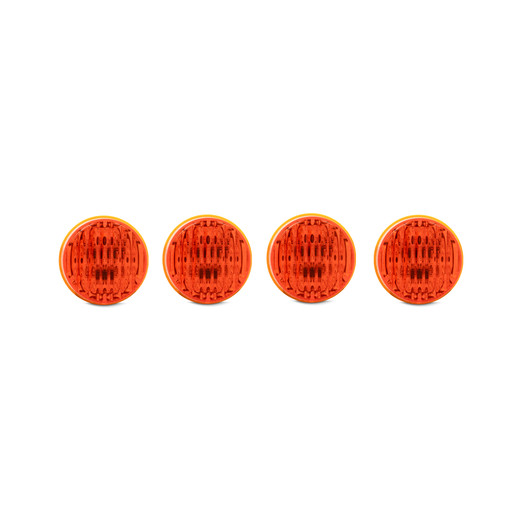 9 LED 2″ ROUND MARKER LIGHT 4 PACK– AMBER