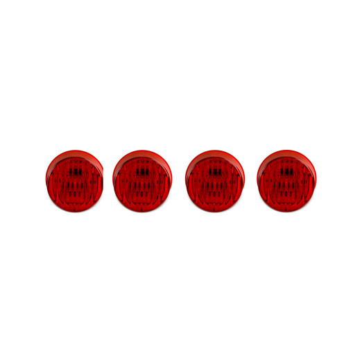 9 LED 2″ ROUND MARKER LIGHT 4 PACK– RED