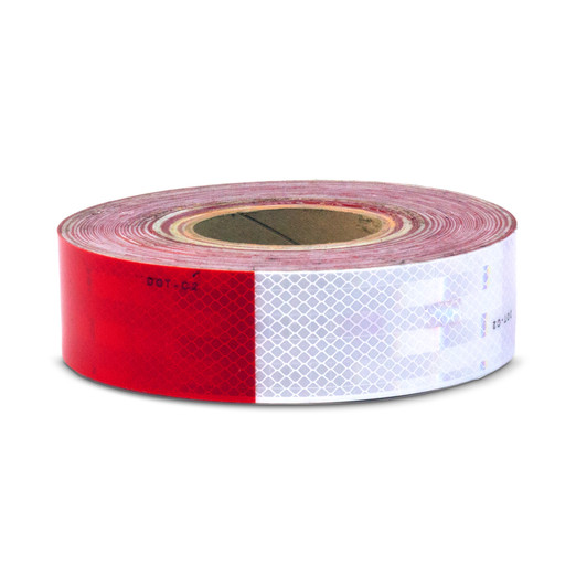 RED & SILVER DOT REFLECTOR TAPE - 150' ROLL