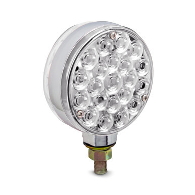 21 LED DOUBLE FACE TURN SIGNAL LIGHT - AMBER & RED LED/CLEAR LENS