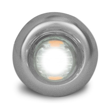 3 LED 3/4" MINI LIGHT WITH BEZEL - WHITE