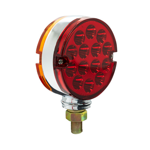 3" LED DOUBLE FACE TURN SIGNAL LIGHT - 14 AMBER & RED LED