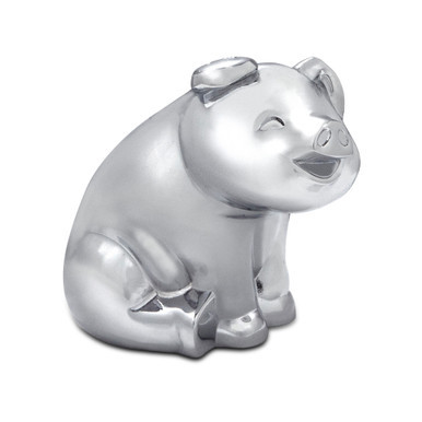 CHROME SMILING PIG HOOD ORNAMENT