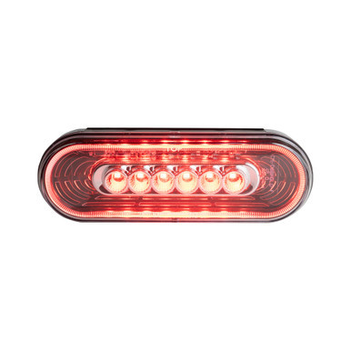 OVAL CHASM LIGHT W/ 22 DIODES - RED/ CLEAR LENS