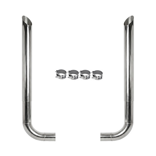 6" MITER CUT COMPLETE EXHAUST KIT W/ 90° SHORT ELBOWS (FREIGHTLINER)